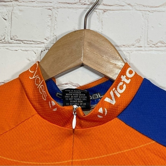 Cannibal Australia Cycling Jersey Mens Large Orange 3/4 Zip Lightweight Pockets - Picture 2 of 14